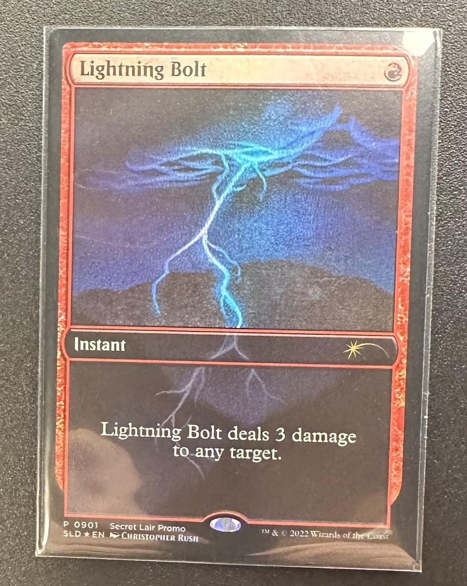 1x Lightning Bolt, Foil, Secret Lair - Christopher Rush Full Art