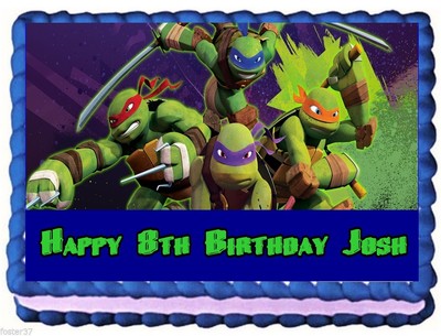 Teenage Mutant Ninja Turtles Edible Cake Topper Birthday