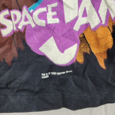 Vintage 90s Space Jam Taz Looney Toons Full Court Press Long