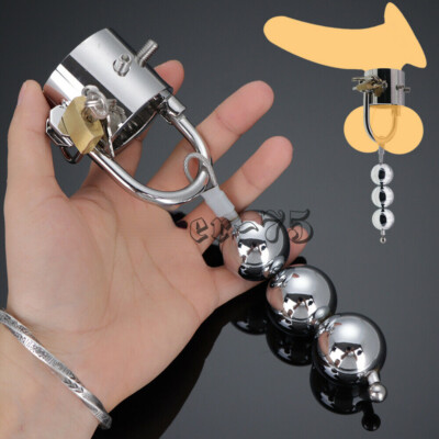 Heavy Ball Stretcher Torture Chastity Cage Scrotum Stretcher Spike Rings Men