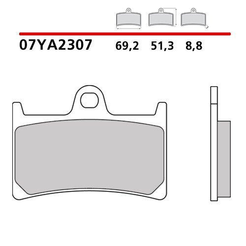 Pastiglie YAMAHA MT-09 850 ABS 2014-2022 / MT09 Anteriori Carbon BREMBO - Foto 3 di 5