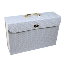 Image of Cathedral Products 19-Pocket Expanding File Box – Chic Geometric Design