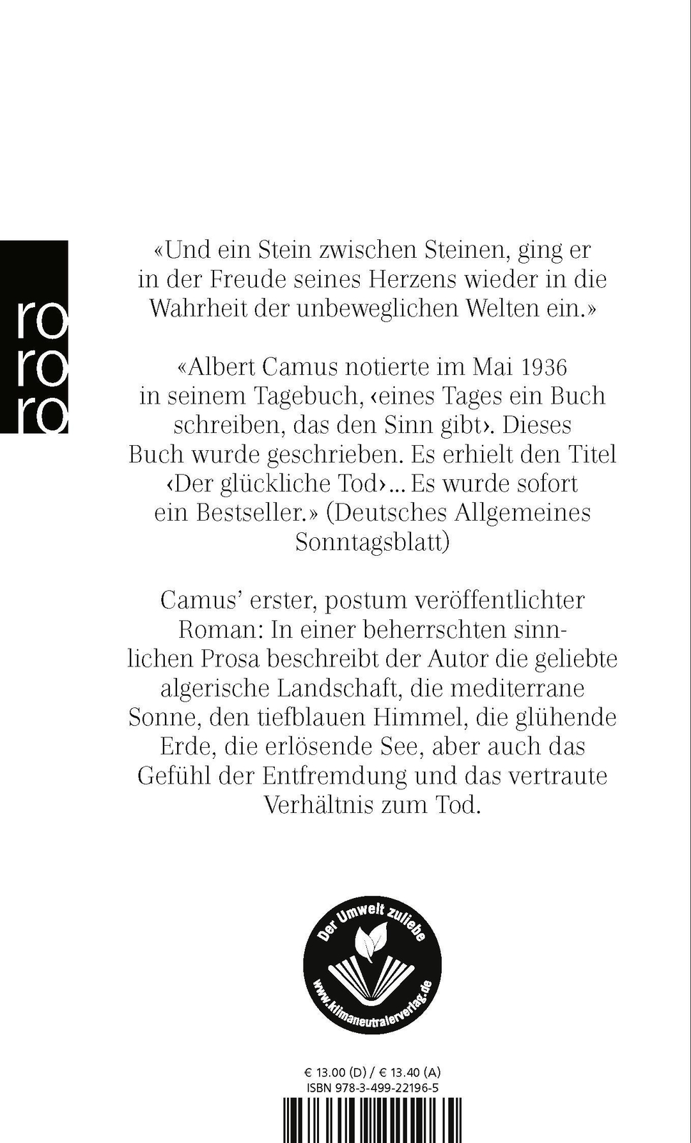 Thumbnail - Der Glückliche Tod | Albert Camus | Taschenbuch | 208 S. | Deutsch |