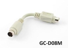4 inch Mini Din-8 MALE/MALE Gender Changer Adapter Cable, CablesOnline GC-D08M