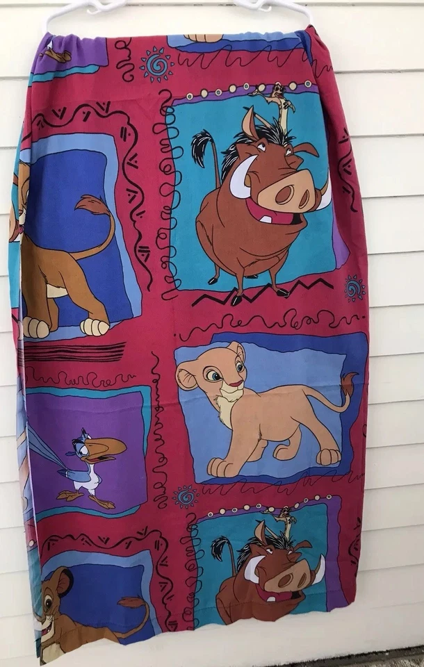 Juego de sábanas ajustables planas vintage Disney Rey León ropa de cama Simba Pumba Nala Foto 2 de 4