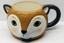 Fox Mug Hand Painted Ceramic colorful really cute 16 fl oz by Threshold.