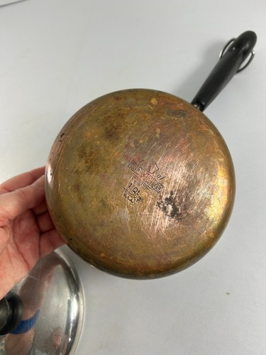 Vintage Revere Ware 1 Quart Sauce Pan Copper Clad Bottom with Lid Pot Cook Ware - Picture 7 of 10