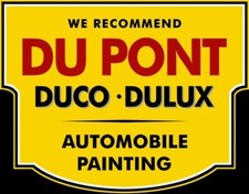 Du Pont Dupont Duco Automobile Painting Diecut New 28 Wide Sign Usa Steel Du Pont Dupont Duco Automobile Painting Diecut New 28 Wide Sign Usa Steel