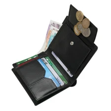 StarHide Luxury Black Leather Wallets RFID Safe Blocking Protection Wallet 2015