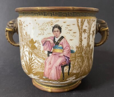 Rare Antique 19C A.B. Daniell & Son Japanese Porcelain Bucket