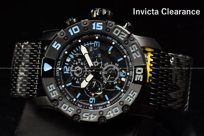 Invicta Racing 48MM JM Limited Edition Black Dial Men's Mesh Bracelet SS Watch