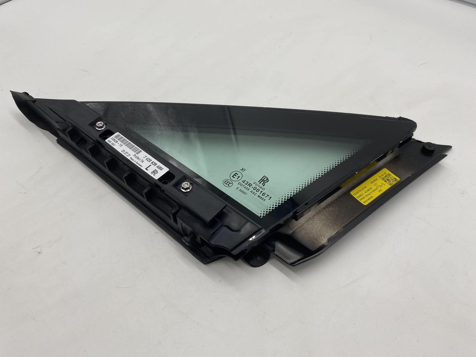 2017-2023 Rolls Royce Wraith RR5 Driver Left Front A-Pillar Window Glass OEM