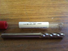 1/4" 4 Flute Long Length Carbide Ball End Mill 1/4" x 1/4" x 1-1/8" x 3"