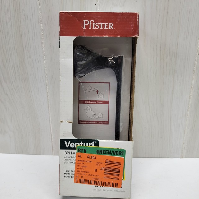 Pfister Venturi Toilet Paper Holder in Matte Black R7 for sale online