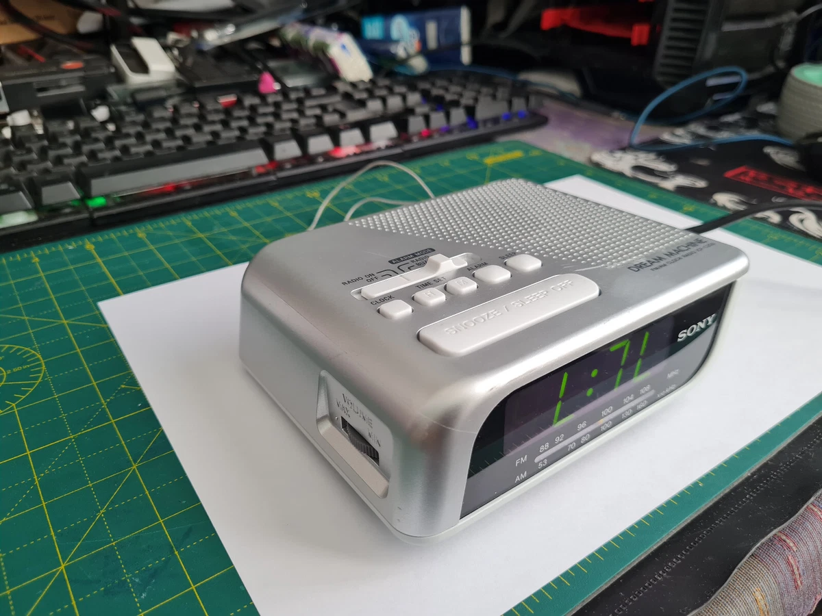 Radio despertador Sony Dream Machine ICF-C205 radio reloj alarma FM/AM vintage
