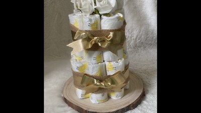 Baby Dusche Windel Kuchen - neutral