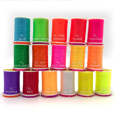 VENIARD GLO-BRITE FLOSS - Fly Tying Fluorescent & Neon Colors - 25 Yd Spool NEW!