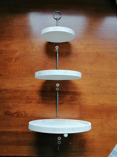 Wooden Tiered Tray 10 inch. Farmhouse 3 Tier Tray Stand. Triple Cake stand. - Picture 11 of 16