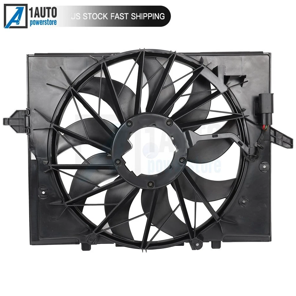 Один вентилятор охлаждения радиатора двигателя в сборе для 2004-2010 BMW 528i xDrive 750Li - Изображение 2 из 4