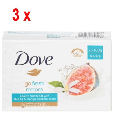26,58 /kg - 3er Pack DOVE Seife ''Go Fresh Restore'' - 2 x 100g