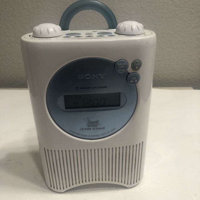 Sony Portable Splash Resistant Shower CD Radio Icfcd73v Liv 5a for