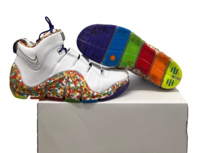 Nike LeBron 4 IV Fruity Pebbles DQ9310-100 Mens Size 9.5 No Lid