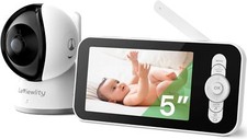 Baby Monitor with Camera 5" 1080P HD Screen 5000mAh 30Hr Battery 1100ft 8X Zoom