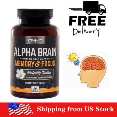 Onnit - Alpha Brain Helps Support Memory and Focus 30/60/90 Capsules