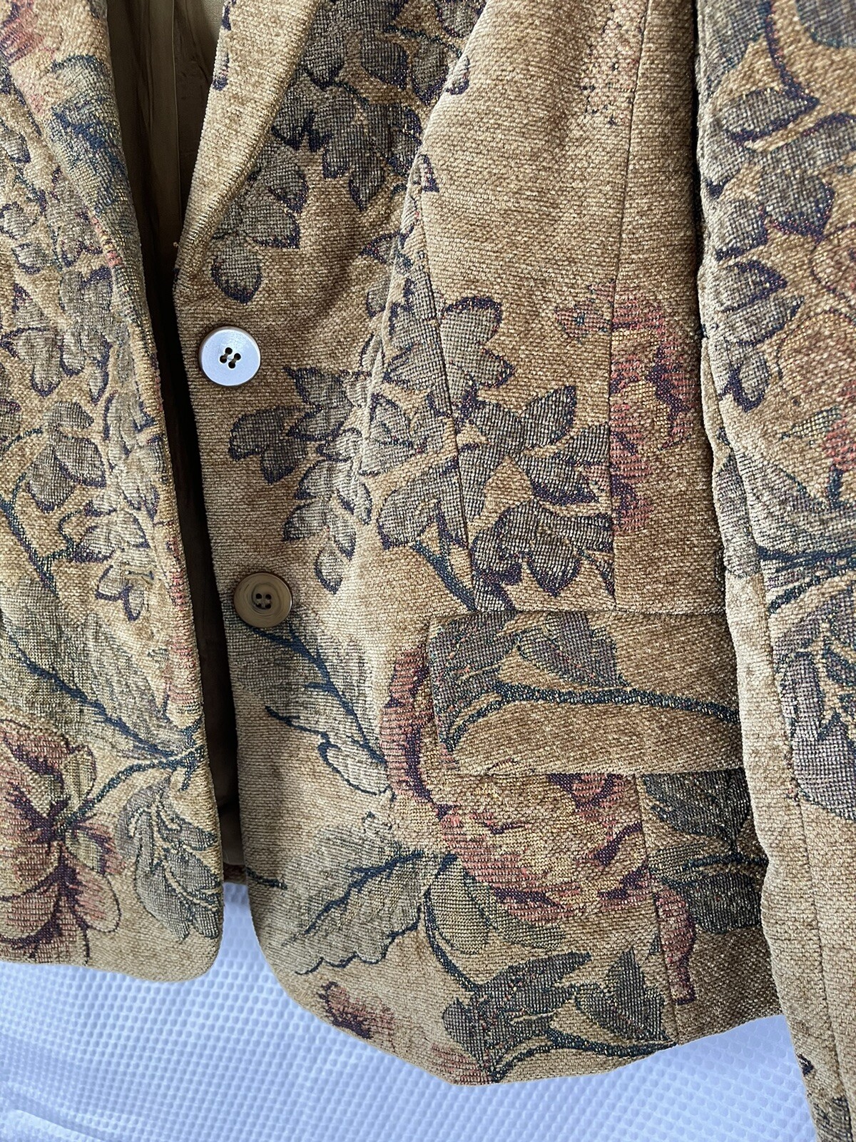 Grace Elements Floral Brocade Two Button Faux Poc… - image 4