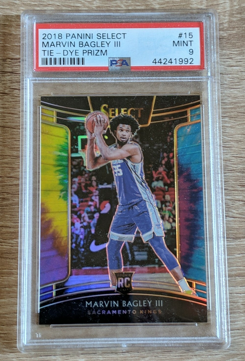 2018 PANINI SELECT TIE-DYE PRIZM #15 MARVIN BAGLEY III /25 RC ROOKIE PSA 9