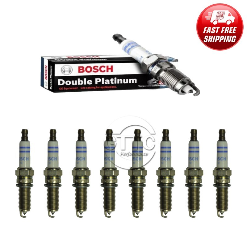 Genuine BOSCH Double Platinum Spark Plug 8PCS Set for Dodge/ Mercedes-Benz