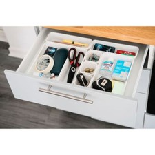 8pc Interlocking Drawer Organiser  Makeup Kitchen Cuttelry  De-Clutter Tidy 