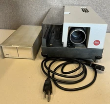 Vintage Leitz Pradovit Color Slide Projecter w/Slide Box Works Needs Bulb