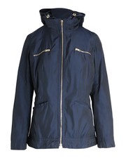 Herno Hooded Zip Jacket In Navy Blue Polyamide Intm