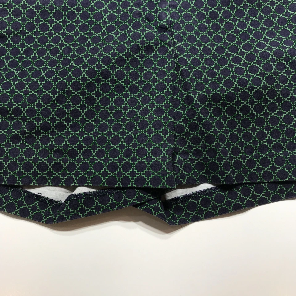 Pantalones Cortos Kenar Para Mujer Talla 4 Azul Verde Estampado Elegante Tiro Medio 3.5 Pulgadas con Bolsillos Foto 4 de 4