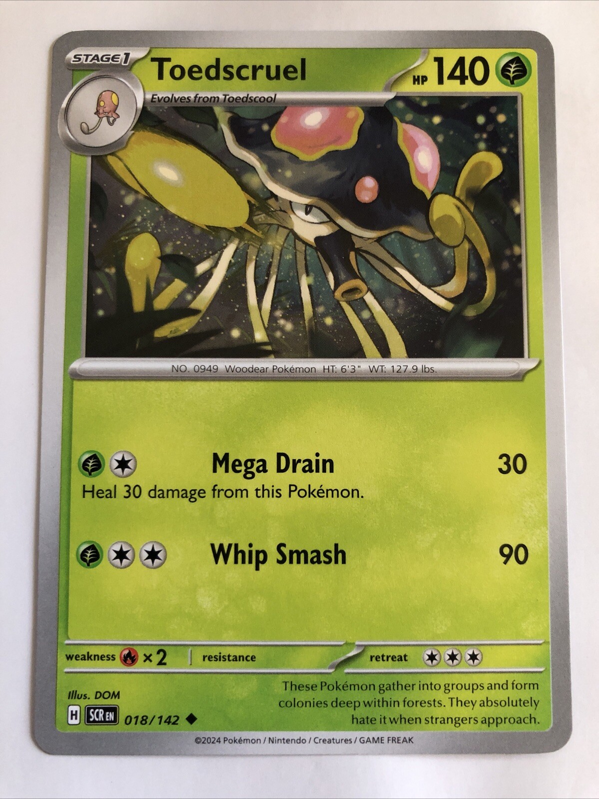 Pokémon TCG Stellar Crown Toedscruel 018/142 NM