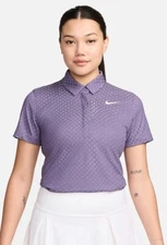 $85 Nike Dri-FIT ADV Tour Jacquard Golf Polo Shirt Womens Small FQ3056-553