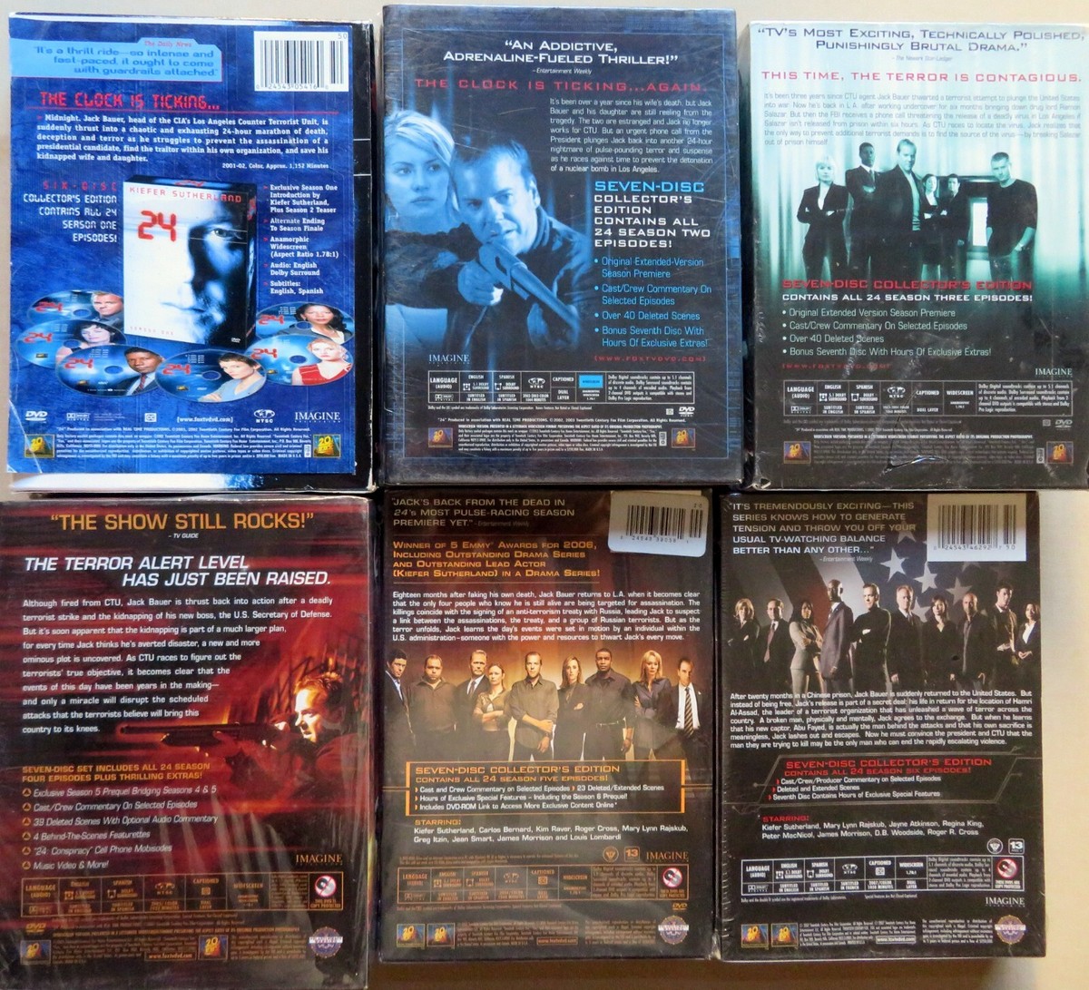 Twenty-Four (24) Seasons One-Six (1-6) All NEW except Season
