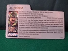1986 GI Joe Cobra Leatherneck File Card