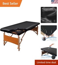 Fitted PU Leather Massage Table Cover - Wipeable Waterproof 28-32" Wide