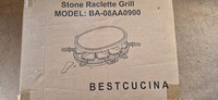 Bestcucina 8 Piece Stone Raclette Grill NEW UNUSED in Original Box