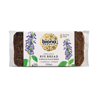 Organic Rye Chia Flaxseed Bread - 500g, Set of 6 Loaves