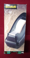 Scotch Tape Designer Dispenser C-40 Weighted Light Black 1995 New Old Stock