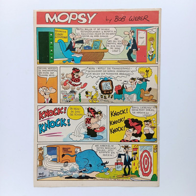 Moose Miller Mopsy Bob Weber 1968 Comicstrip deutsch King Features