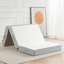 Lazyzizi Folding Mattress, 6 Inch Memory Foam Tri-Fold Mattress with Breathable