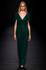 350 Betsy Adam "MARISA" LONG CRINKLE DRAPE SLEEVE Gown Modest Jade NWT Sz 4