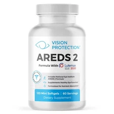 Vision Protection AREDS 2 Eye Vitamin & Mineral Supplement for Ocular Health ...