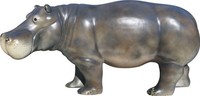 Design Fluss Nilpferd Figur Statue Skulptur Figuren Skulpturen Garten Dekoration