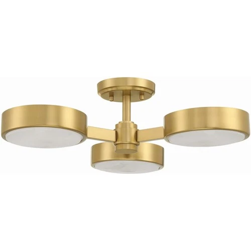 Crystorama ORS-733-MG-ST Orson Semi-Flush Mount Modern Gold - Picture 2 of 6
