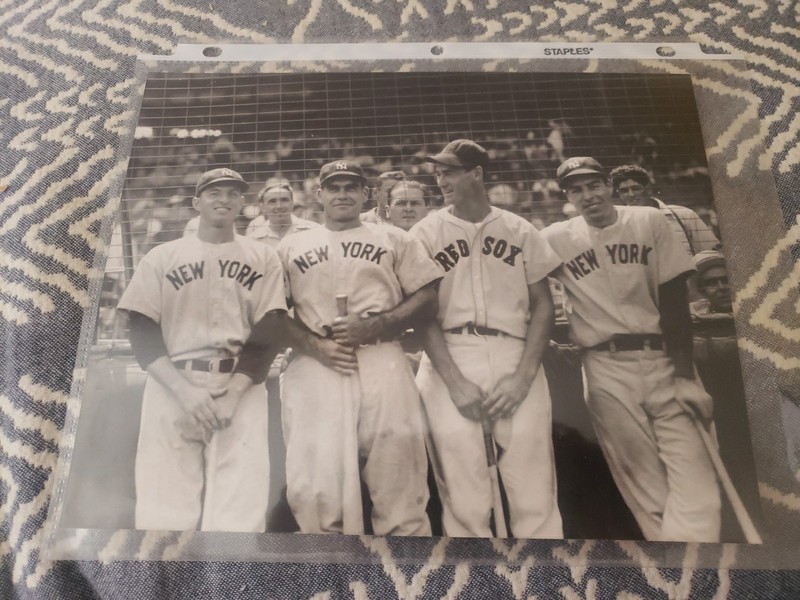 Ted Williams. Joe Dimaggio Group Picture Reprint 1991